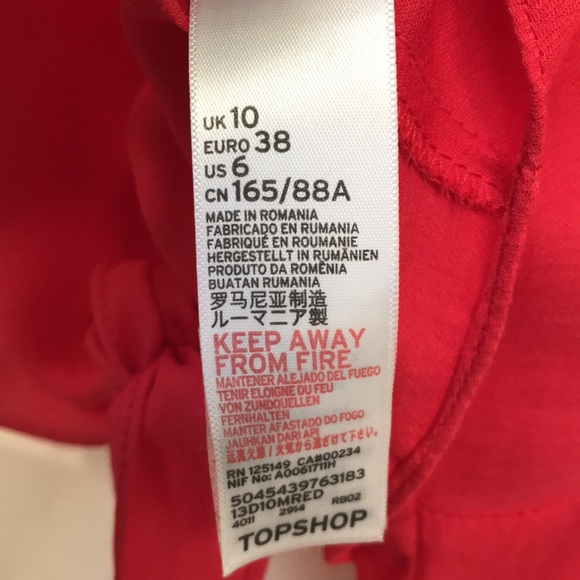 TopShop cropped blouse size US6 - Picture 5 of 5